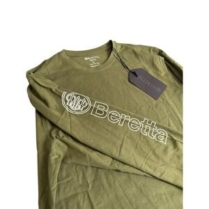 Beretta Team Shirt Long Sleeve Art Crew Neck Mens Size L 100% Cotton New NWT